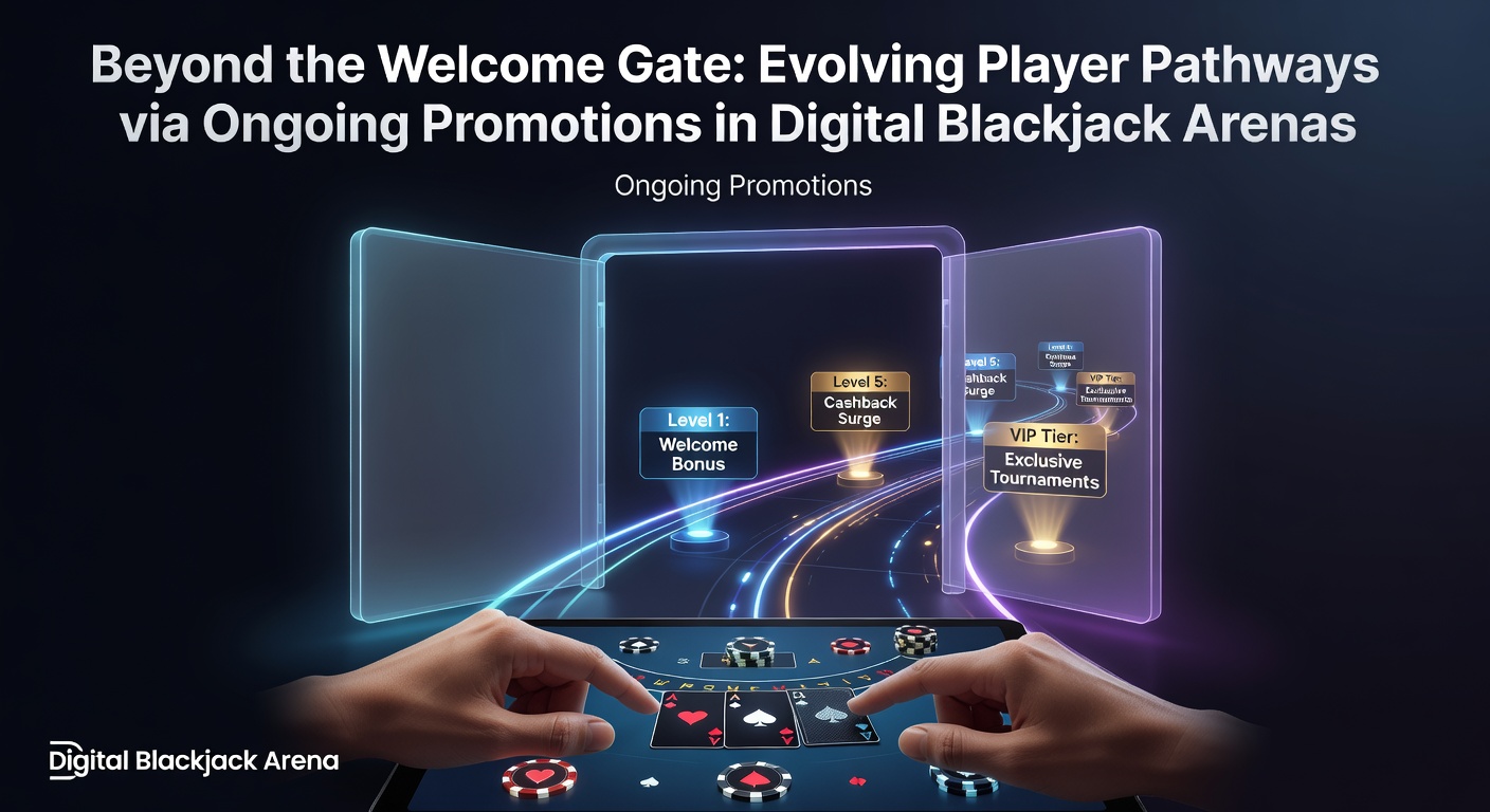 Digital illustration showing player progression pathways through ongoing blackjack promotions in online casino environments