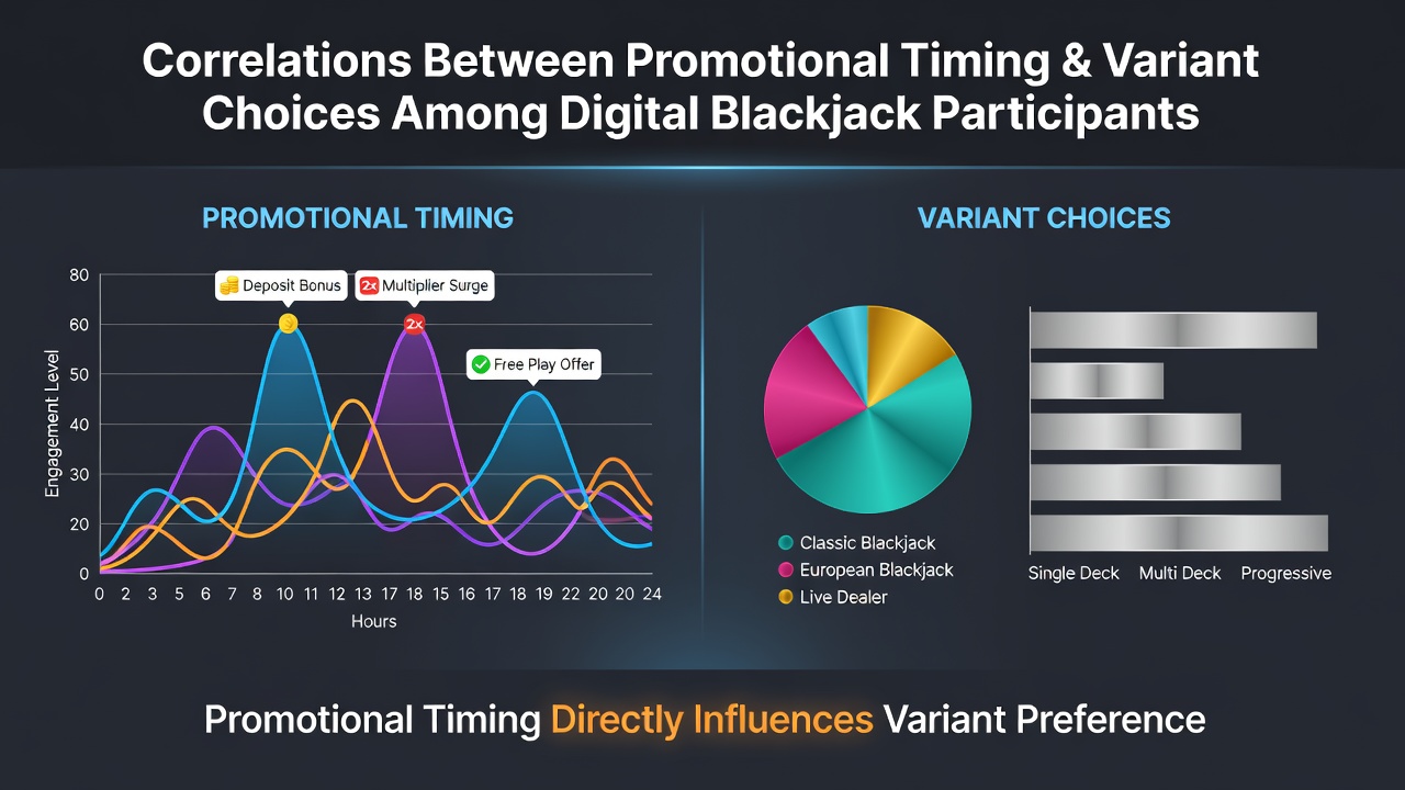 Digital blackjack interface showing multiple game variants with promotional banners highlighting timing incentives