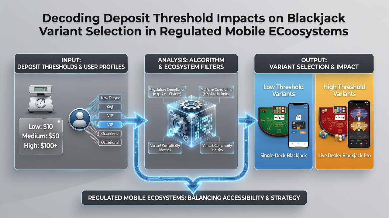 Data visualization of blackjack variant selection patterns by deposit threshold in mobile apps