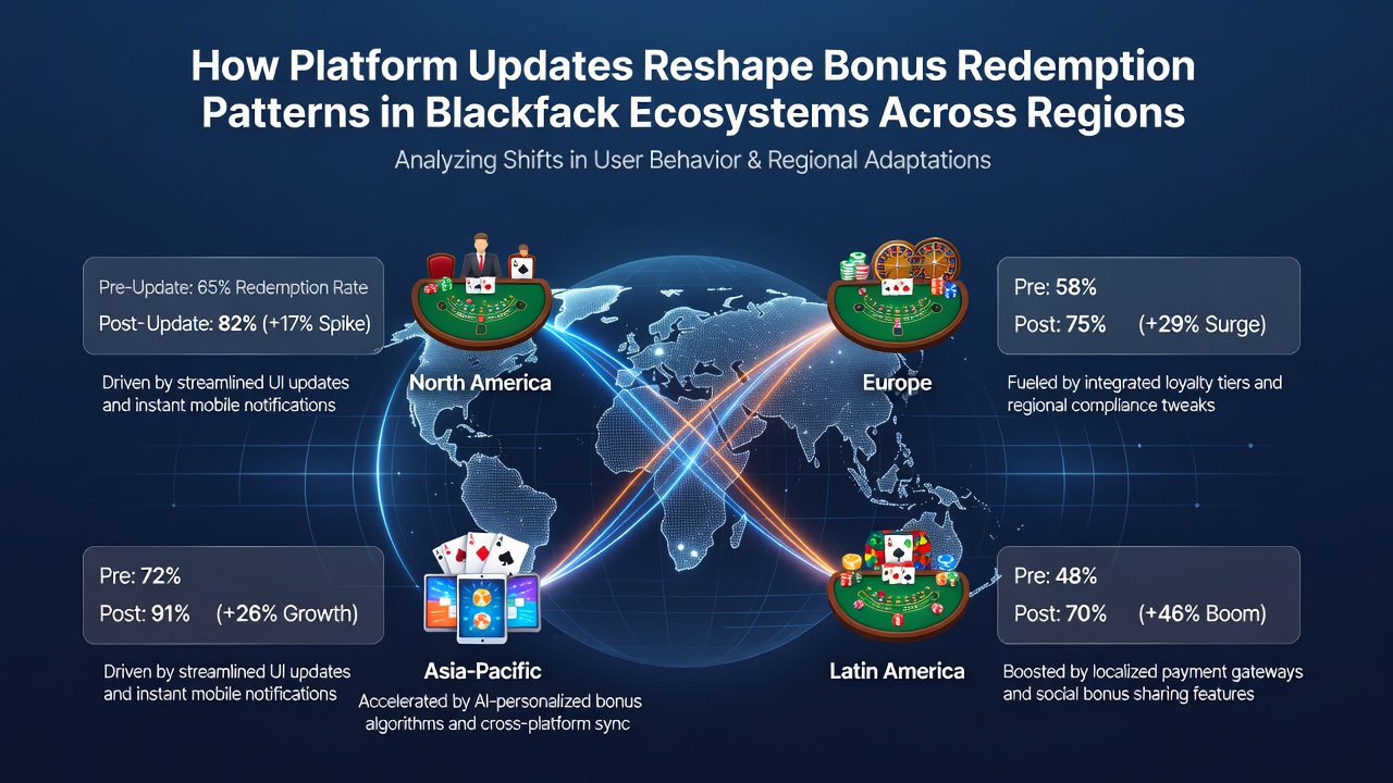 Analytics dashboard displaying regional bonus redemption trends after platform updates