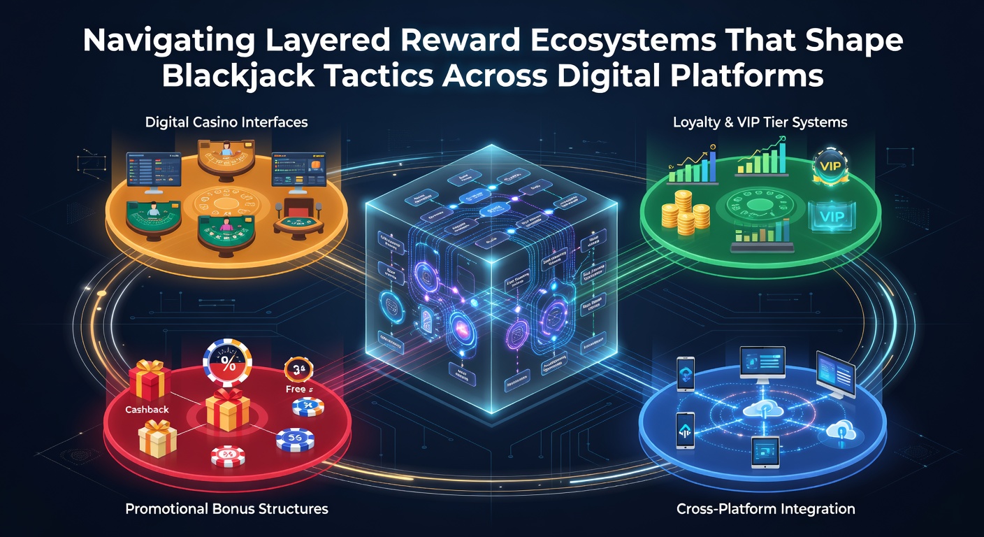 Digital blackjack interface showing layered reward tiers and bonus structures on a mobile platform