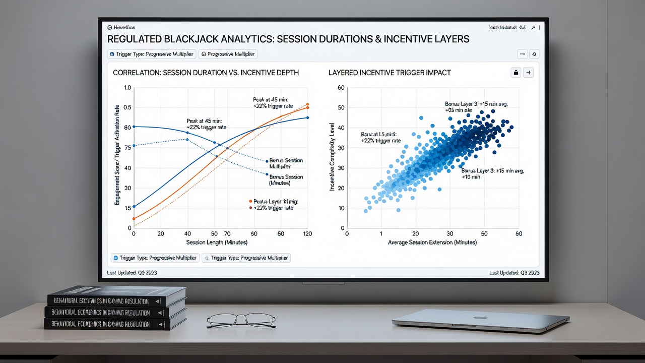 Illustration of layered incentive triggers affecting blackjack session timelines